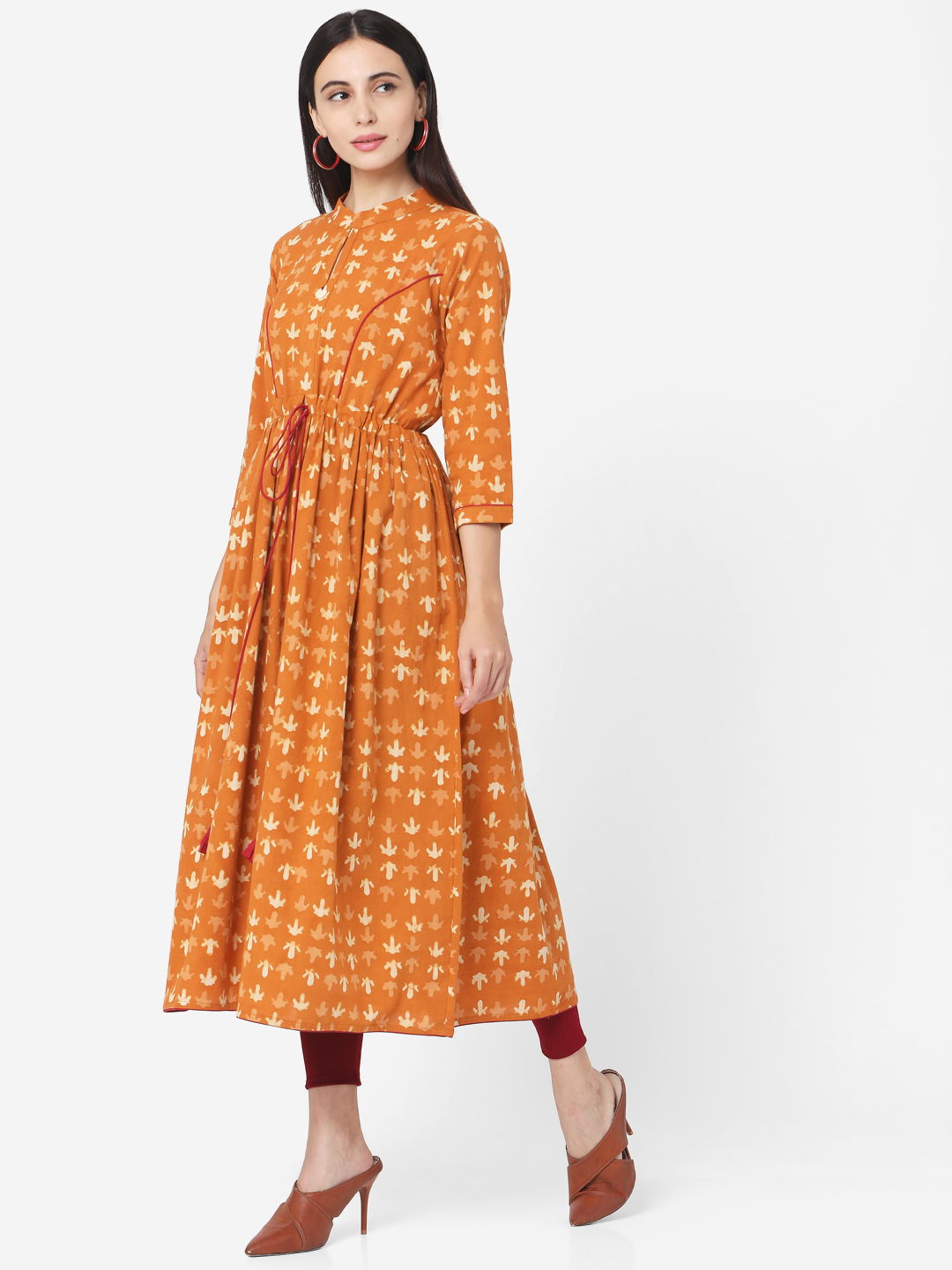 Saanjh 1034 New Designer Printed Rayon Ethnic Wear Long Kurti Collection
